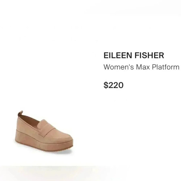 Eileen Fisher Tan Platform Loafers - Picture 2 of 13
